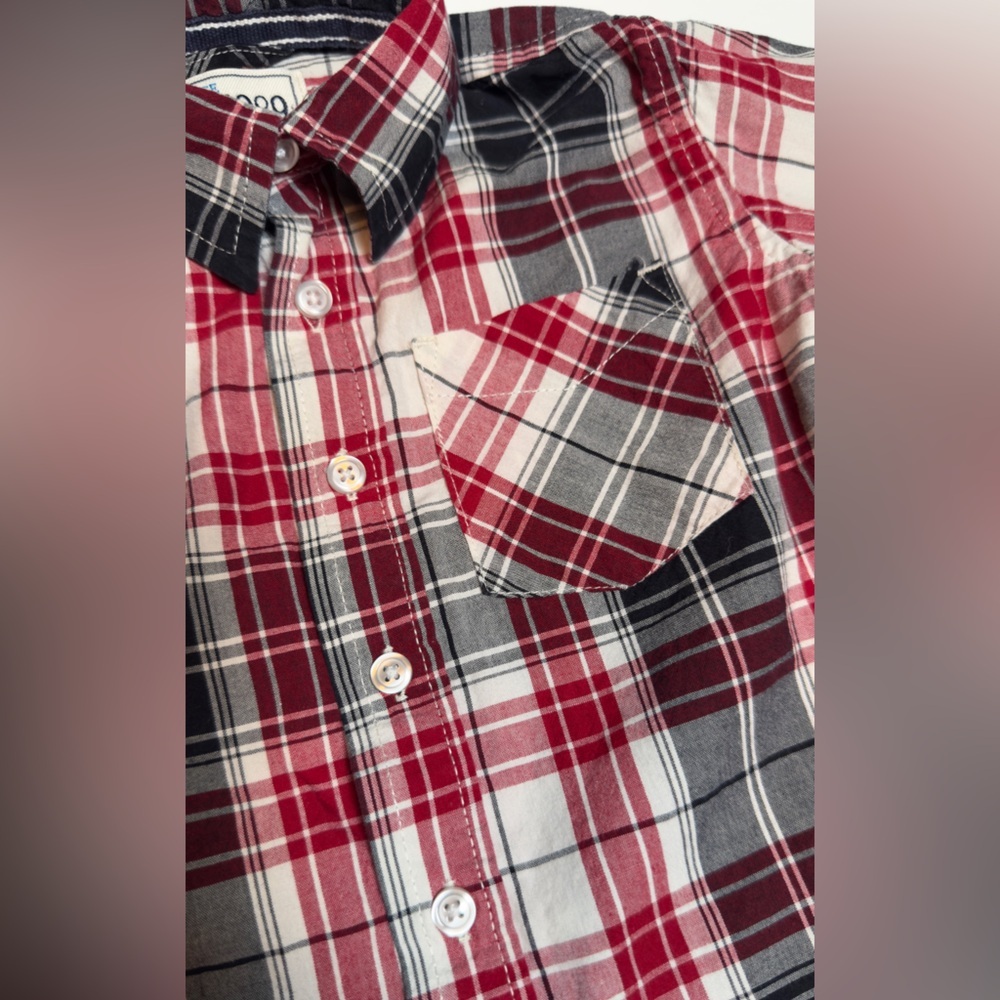 The Children Place Kids Plaid Long-Sleeve shirt with jeans Clothing Set Size 2T - Picture 9 of 13